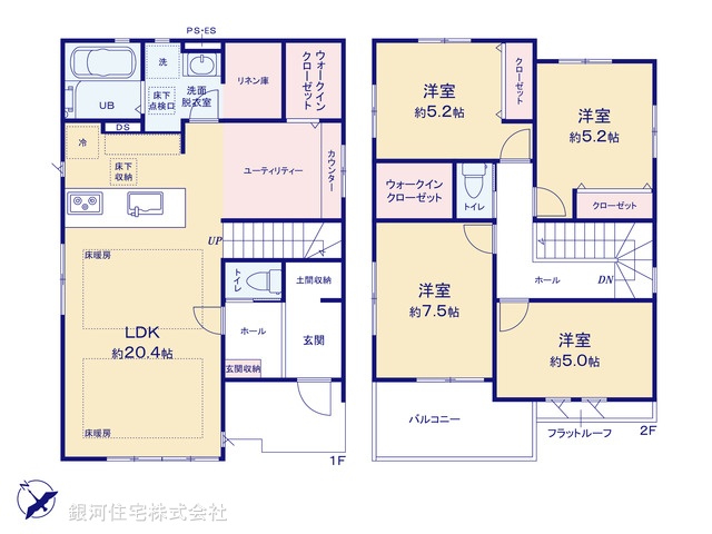 G00376312 千葉県習志野市袖ヶ浦１丁目 新築一戸建て 5688万円【間取図】