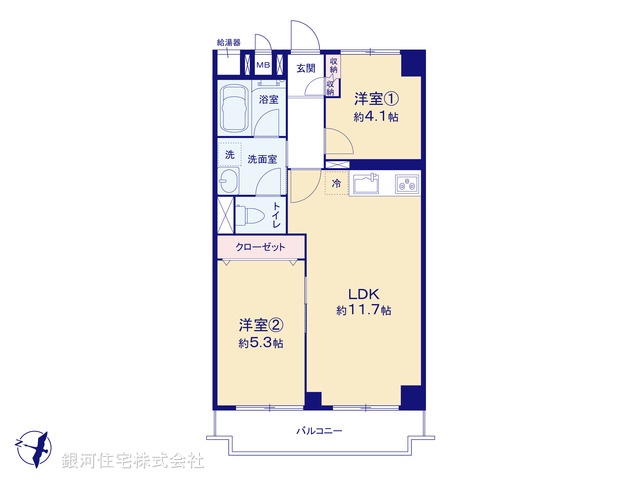 G00376324 東京都葛飾区南水元１丁目 中古マンション 2090万円【間取図】