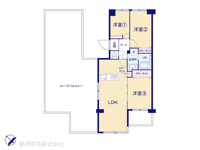 G00376369 神奈川県横浜市港南区日野中央２丁目 中古マンション 2299万円【間取図】