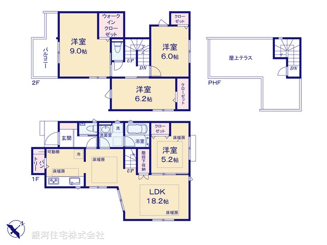 G00376439 千葉県松戸市六実５丁目 新築一戸建て 4590万円【間取図】
