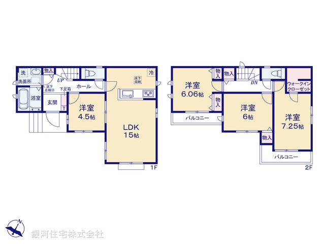G00376445 千葉県船橋市新高根３丁目 新築一戸建て 3690万円【間取図】