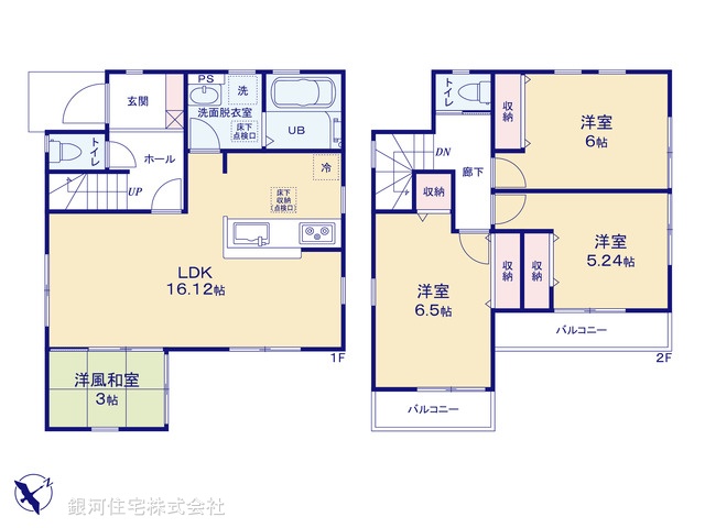 G00376525 千葉県船橋市松が丘３丁目 新築一戸建て 2580万円【間取図】