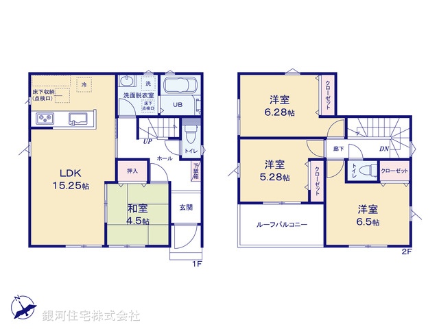 G00376529 千葉県柏市かやの町 新築一戸建て 3880万円【間取図】