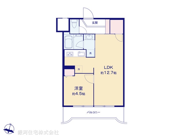 G00376606 神奈川県相模原市南区相武台２丁目 中古マンション 1498万円【間取図】