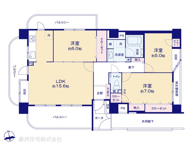 G00376714 埼玉県川口市川口２丁目 中古マンション 6999万円【間取図】