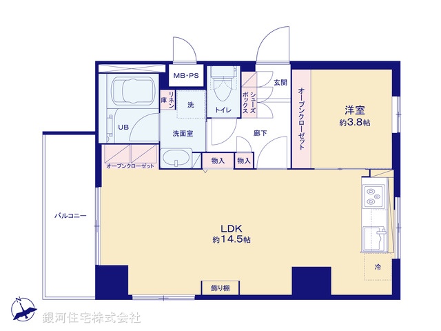 G00376748 東京都台東区花川戸１丁目 中古マンション 4099万円【間取図】