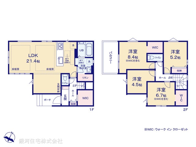 G00376783 千葉県習志野市本大久保１丁目 新築一戸建て 5599万円【間取図】