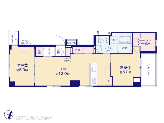 G00376896 東京都千代田区二番町 中古マンション 6980万円【間取図】