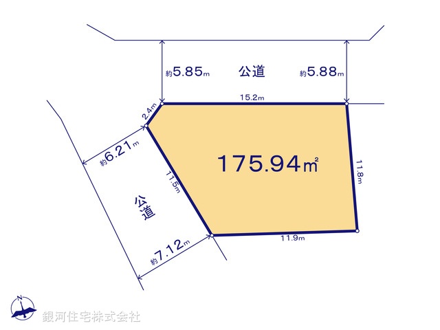 G00376959 神奈川県横浜市瀬谷区宮沢２丁目 土地 3580万円【区画図】