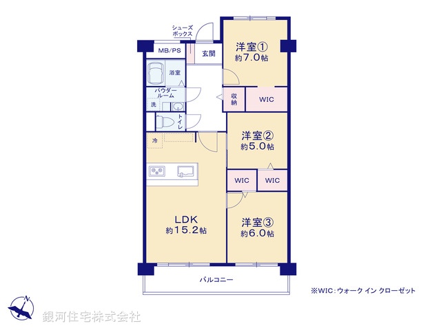 G00377003 神奈川県相模原市南区旭町 中古マンション 2280万円【間取図】