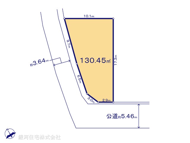 G00377041 東京都武蔵村山市中藤４丁目 土地(建築条件付土地) 1650万円【区画図】