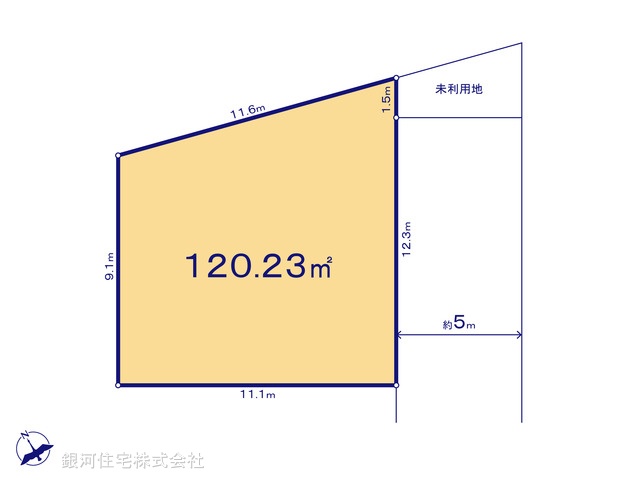 G00377044 東京都武蔵村山市中藤４丁目 土地(建築条件付土地) 1450万円【区画図】