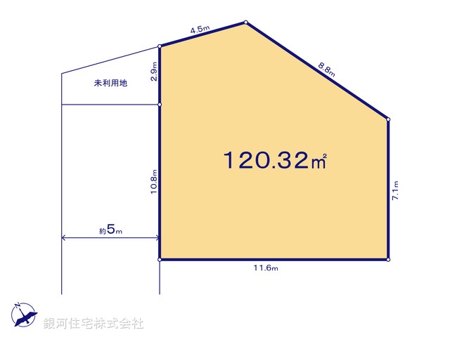 G00377045 東京都武蔵村山市中藤４丁目 土地(建築条件付土地) 1450万円【区画図】