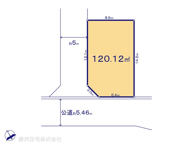 G00377047 東京都武蔵村山市中藤４丁目 土地(建築条件付土地) 1650万円【区画図】