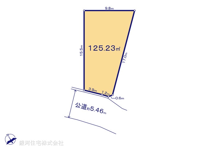 G00377051 東京都武蔵村山市中藤４丁目 土地(建築条件付土地) 1650万円【区画図】