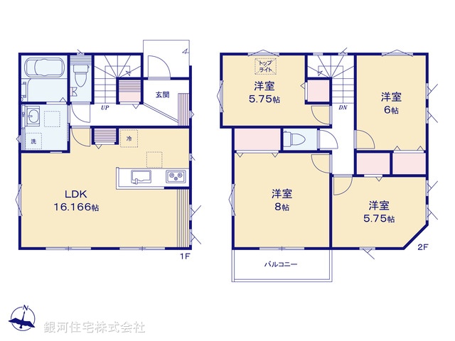 G00377054 埼玉県さいたま市浦和区大東２丁目 新築一戸建て 4490万円【間取図】