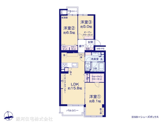 G00377140 神奈川県川崎市幸区古市場 中古マンション 4599万円【間取図】
