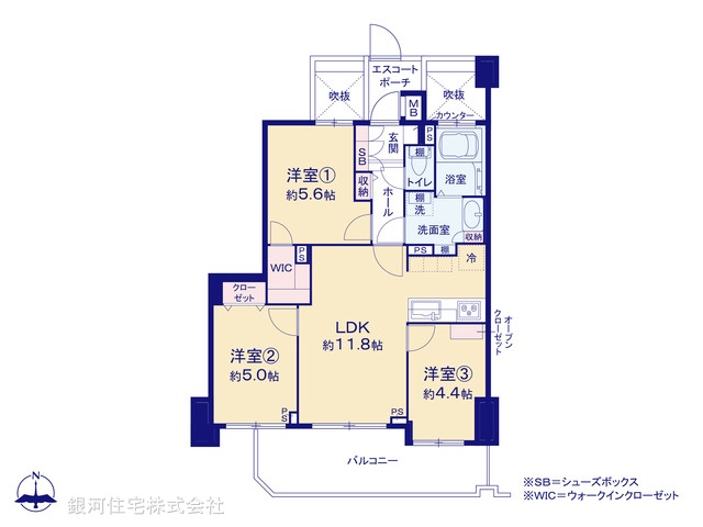 G00377180 東京都八王子市万町 中古マンション 3480万円【間取図】