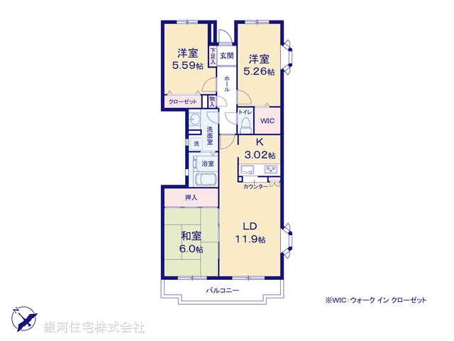 G00377321 千葉県船橋市高野台３丁目 中古マンション 2880万円【間取図】
