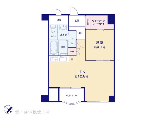G00377324 東京都渋谷区本町３丁目 中古マンション 5480万円【間取図】