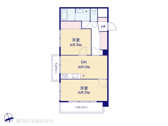 G00377372 東京都武蔵野市中町２丁目 中古マンション 3999万円【間取図】