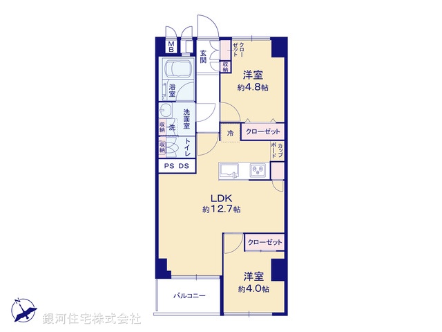 G00377376 東京都武蔵野市吉祥寺本町１丁目 中古マンション 5199万円【間取図】
