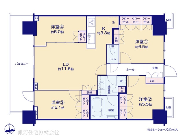 G00377420 東京都台東区西浅草３丁目 中古マンション 1億8800万円【間取図】