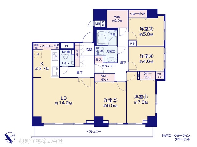 G00377439 東京都豊島区上池袋４丁目 中古マンション 1億980万円【間取図】