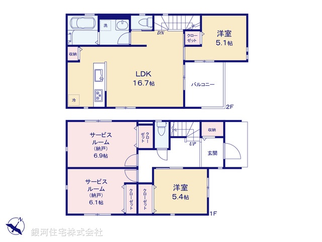 G00377482 神奈川県横浜市鶴見区馬場３丁目 新築一戸建て 4680万円【間取図】
