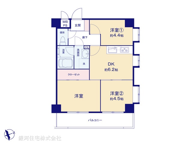 G00377495 神奈川県座間市相武台１丁目 中古マンション 1780万円【間取図】