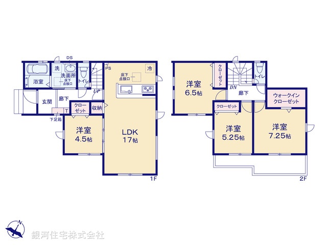 G00377504 埼玉県桶川市大字加納 新築一戸建て 2499万円【間取図】