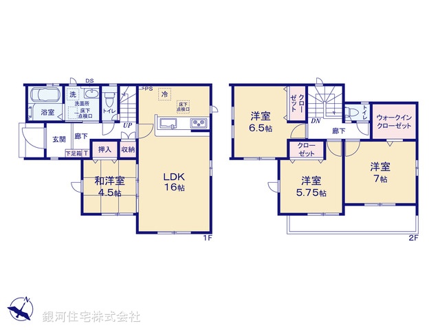 G00377505 埼玉県桶川市大字加納 新築一戸建て 2699万円【間取図】