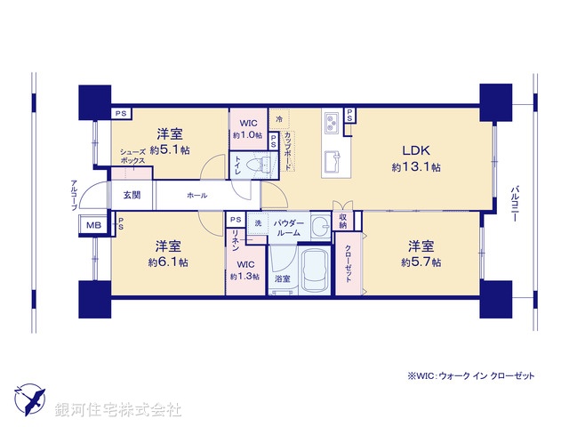 G00377515 東京都中央区日本橋浜町３丁目 中古マンション 1億4490万円【間取図】