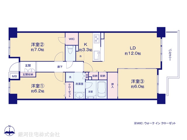 G00377526 神奈川県横浜市南区永田山王台 中古マンション 3790万円【間取図】