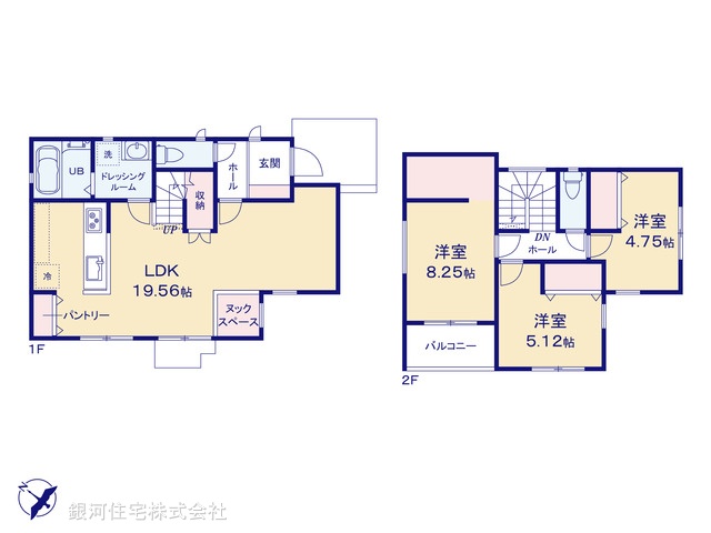 G00377535 千葉県八千代市勝田台４丁目 新築一戸建て 3580万円【間取図】