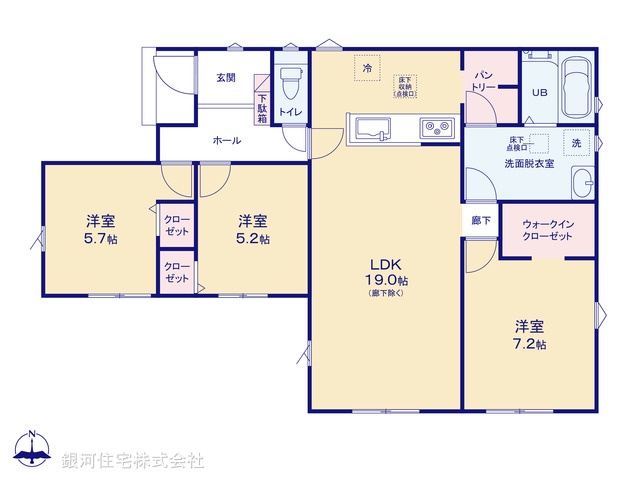 G00377536 千葉県千葉市花見川区こてはし台６丁目 新築一戸建て 3690万円【間取図】