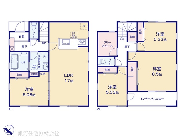 G00377580 東京都八王子市寺田町 新築一戸建て 3480万円【間取図】