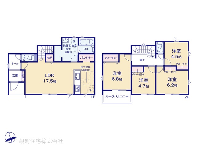 G00377595 千葉県木更津市文京５丁目 新築一戸建て 3390万円【間取図】
