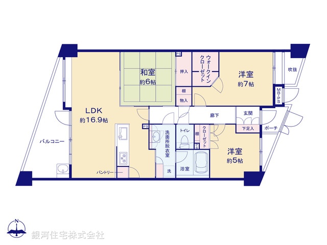G00377612 神奈川県茅ヶ崎市中島 中古マンション 2599万円【間取図】