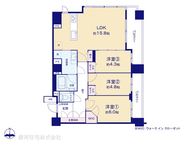 G00377634 東京都世田谷区等々力７丁目 中古マンション 1億1800万円【間取図】