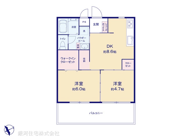 G00377639 神奈川県川崎市高津区明津 中古マンション 2780万円【間取図】