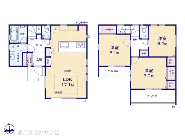 G00377696 埼玉県川越市南大塚１丁目 新築一戸建て 3690万円【間取図】