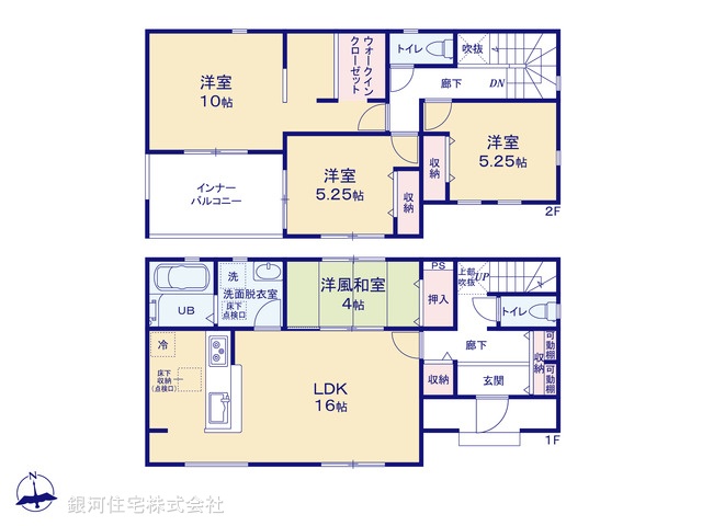 G00377730 埼玉県行田市城西１丁目 新築一戸建て 2390万円【間取図】