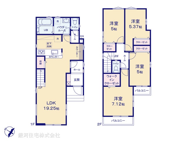 G00377738 埼玉県ふじみ野市鶴ヶ舞１丁目 新築一戸建て 4399万円【間取図】