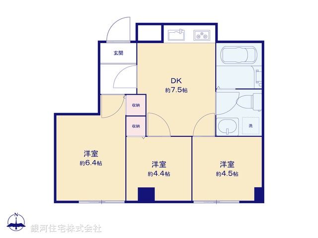 G00377761 埼玉県川口市川口４丁目 中古マンション 2580万円【間取図】