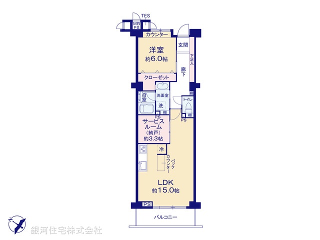 G00377825 東京都江東区越中島１丁目 中古マンション 5999万円【間取図】