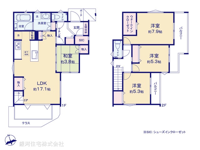 G00377851 埼玉県朝霞市三原５丁目 中古一戸建て 6680万円【間取図】