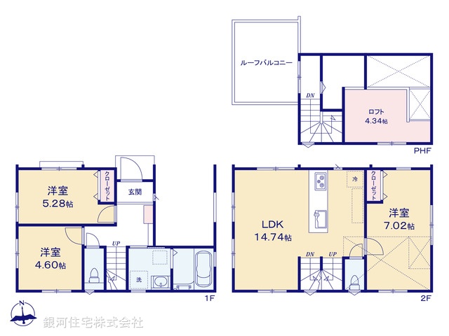 G00377857 東京都江東区東砂３丁目 新築一戸建て 6380万円【間取図】