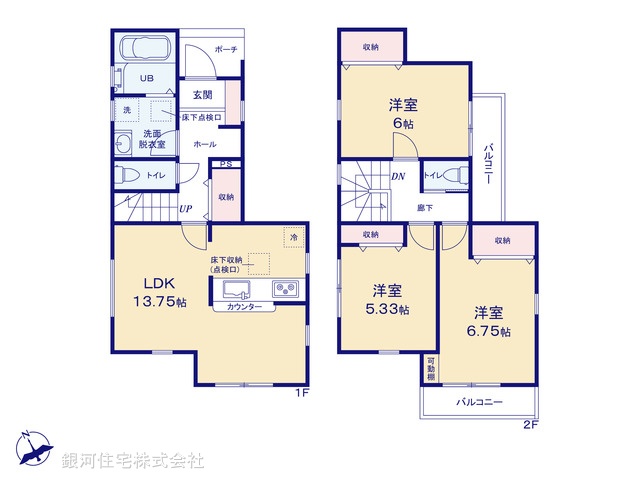 G00377921 東京都日野市百草 新築一戸建て 4180万円【間取図】