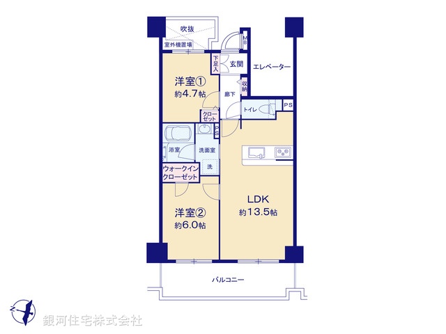 G00377938 東京都三鷹市上連雀２丁目 中古マンション 7190万円【間取図】
